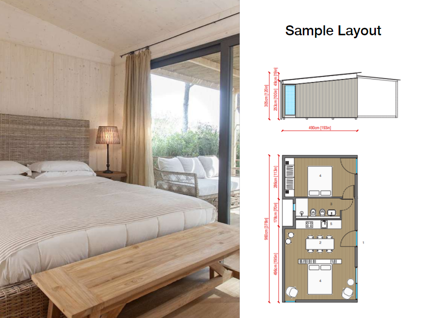 Green Suite photo and floorplan